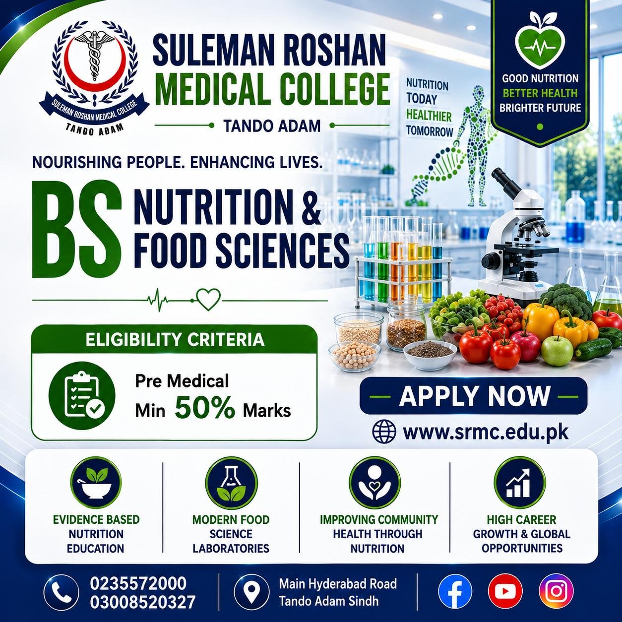 BS Nutrition and Food Sciences - SRMC